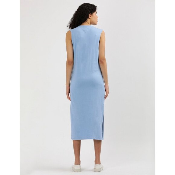 Tommy Jeans Womens Cotton Logo Badge Midi WESTSIDE BLUE Size XS MSRP $70 - Picture 4 of 4